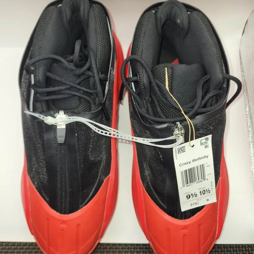 Adidas Crazy IIInfinity Better Scarlet Black IF4540 Mens Size 9.5 Sneakers